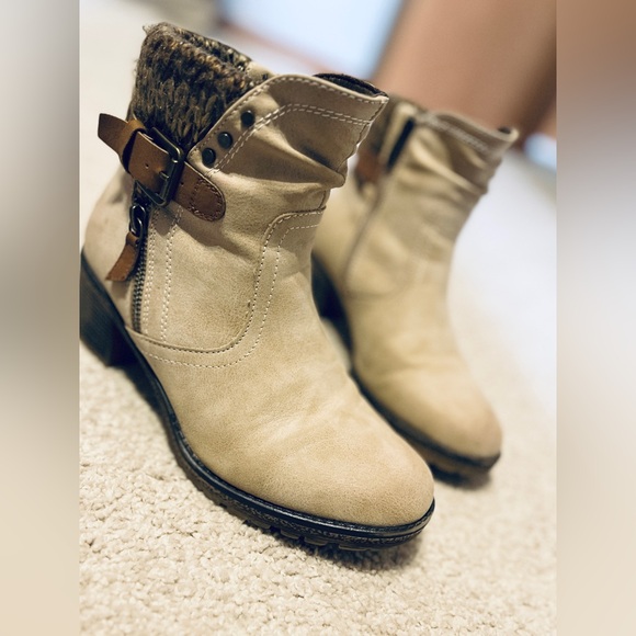 Spring Step Ankle boots NEW worn once for indoor pictures size 38 light beigh - Picture 10 of 13